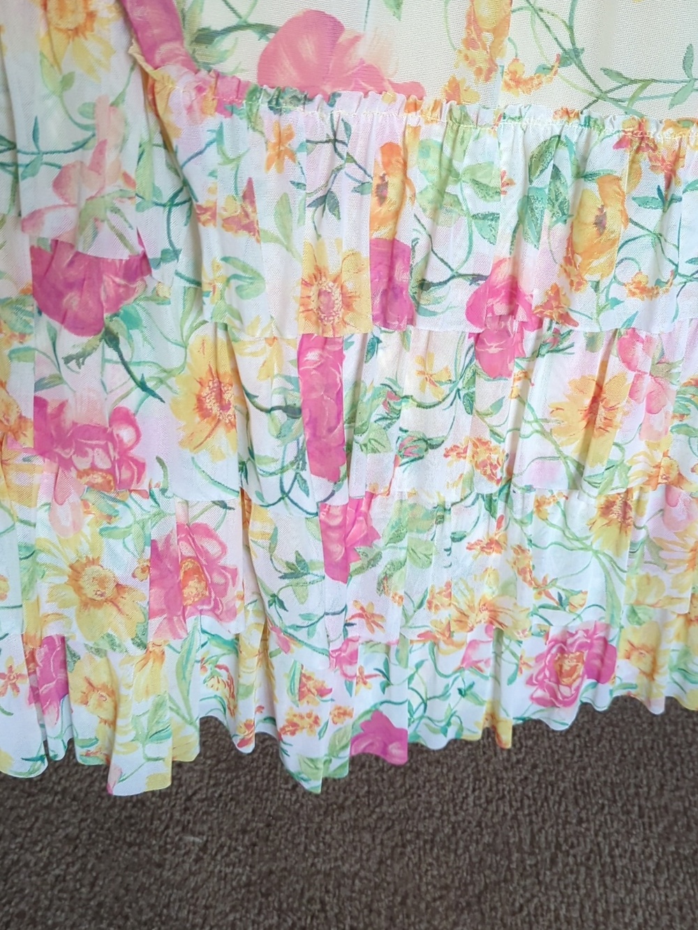 Dear MoonJuniors' Floral Ruched Cutout Gown - Picture 5 of 10